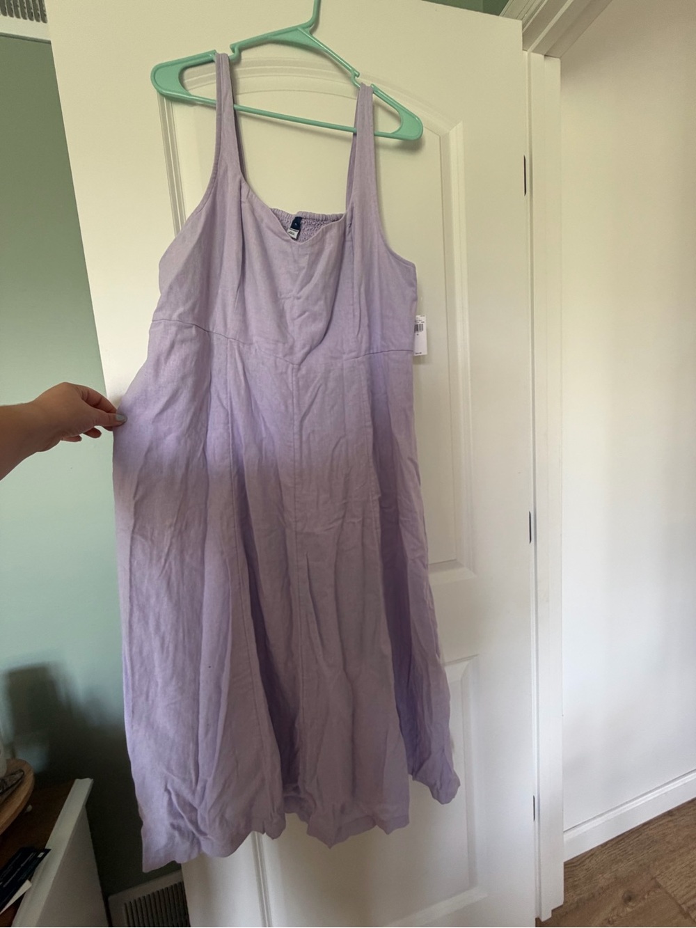 Old Navy - Fit & Flare Linen-Blend Midi Dress - Picture 2 of 5